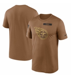 Men's Tennessee Titans 2023 Brown Salute To Service Legend Performance T Shirt