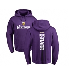 Football Minnesota Vikings #55 Anthony Barr Purple Backer Pullover Hoodie