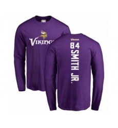 Football Minnesota Vikings #84 Irv Smith Jr. Purple Backer Long Sleeve T-Shirt