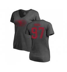 Football Women's San Francisco 49ers #97 Nick Bosa Ash One Color T-Shirt
