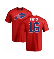 NFL Nike Buffalo Bills #16 Robert Foster Red Name & Number Logo T-Shirt