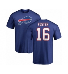 NFL Nike Buffalo Bills #16 Robert Foster Royal Blue Name & Number Logo T-Shirt
