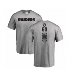 Football Oakland Raiders #69 Denzelle Good Ash Backer T-Shirt