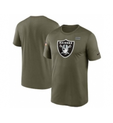 Men's Las Vegas Raiders Football Olive 2021 Salute To Service Legend Performance T-Shirt
