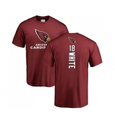 Football Arizona Cardinals #18 Kevin White Maroon Backer T-Shirt