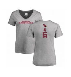 Football Women's Arizona Cardinals #4 Andy Lee Ash Backer V-Neck T-Shirt