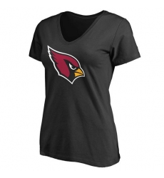 NFL Women Arizona Cardinals Black Primary Team Logo Slim Fit T-Shirt