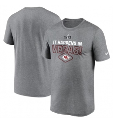 Men's Kansas City Chiefs Heather Gray Super Bowl LVIII Logo Lockup T-Shirt