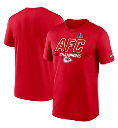 Men's Kansas City Chiefs Red 2023 AFC Champions Iconic T-Shirt