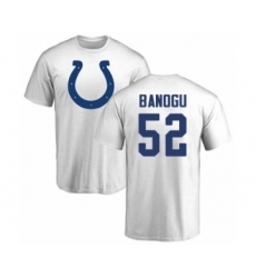 Football Indianapolis Colts #52 Ben Banogu White Name & Number Logo T-Shirt