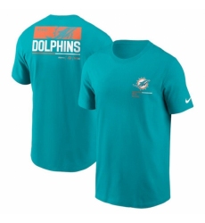 Men's Miami Dolphins Aqua Team Incline T Shirt
