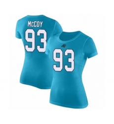 Football Women's Carolina Panthers #93 Gerald McCoy Blue Rush Pride Name & Number T-Shirt