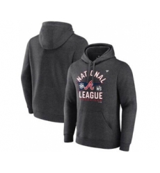 Men's Atlanta Braves 2021 Heathered Charcoal National League Champions Locker Room Pullover Baseball Hoodie