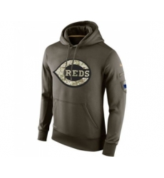 Men's Cincinnati Reds Nike Olive Salute To Service KO Performance Hoodie
