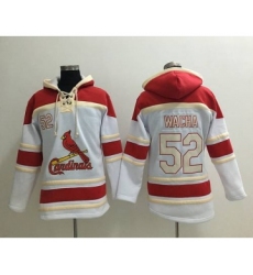 Men's St. Louis Cardinals #52 Michael Wacha White Baseball MLB Hoodie