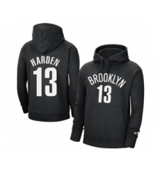 Men's Brooklyn Nets #13 James Harden 2021 Black Pullover Basketball Hoodie 2