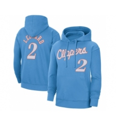 Men's Los Angeles Clippers #2 Kawhi Leonard Blue Pullover Hoodie