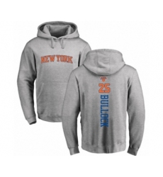 Basketball New York Knicks #25 Reggie Bullock Ash Backer Pullover Hoodie