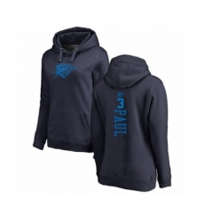 Basketball Women's Oklahoma City Thunder #3 Chris Paul Navy Blue One Color Backer Pullover Hoodie