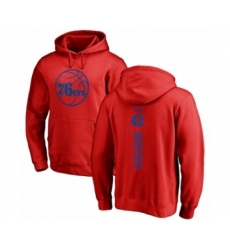 Basketball Philadelphia 76ers #42 Al Horford Red One Color Backer Pullover Hoodie