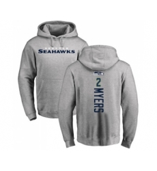 Football Seattle Seahawks #2 Jason Myers Ash Backer Pullover Hoodie