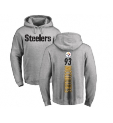 Football Pittsburgh Steelers #93 Dan McCullers Ash Backer Pullover Hoodie