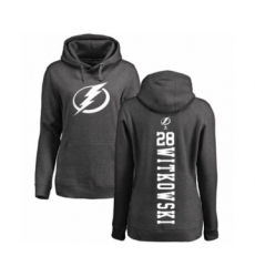 Hockey Women's Tampa Bay Lightning #28 Luke Witkowski Charcoal One Color Backer Pullover Hoodie