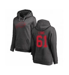 Football Women's Buffalo Bills #61 Spencer Long Ash One Color Pullover Hoodie