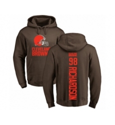 Football Cleveland Browns #98 Sheldon Richardson Brown Backer Pullover Hoodie