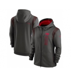 Men's Tampa Bay Buccaneers 2021 Pewter Sideline Team Performance Full-Zip Hoodie