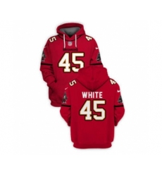 Men's Tampa Bay Buccaneers #45 Devin White 2021 Red Pullover Football Hoodie