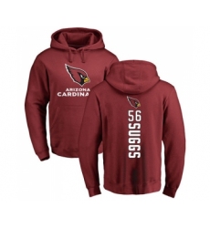Football Arizona Cardinals #56 Terrell Suggs Maroon Backer Pullover Hoodie