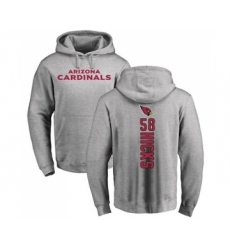 Football Arizona Cardinals #58 Jordan Hicks Ash Backer Pullover Hoodie