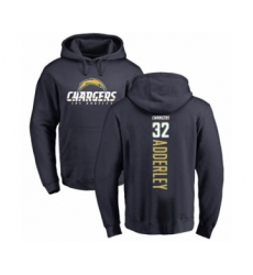 Football Los Angeles Chargers #32 Nasir Adderley Navy Blue Backer Pullover Hoodie