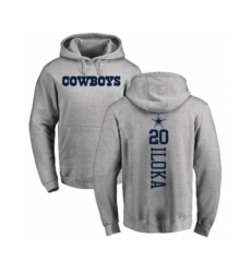 Football Dallas Cowboys #20 George Iloka Ash Backer Pullover Hoodie