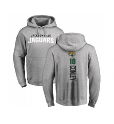 Football Jacksonville Jaguars #18 Chris Conley Ash Backer Pullover Hoodie