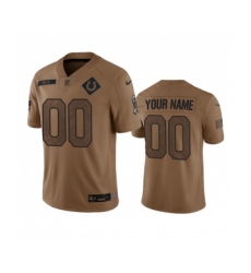 Men's Nike Indianapolis Colts Active Player Custom 2023 Brown Salute To Service Limited Football Stitched Jersey