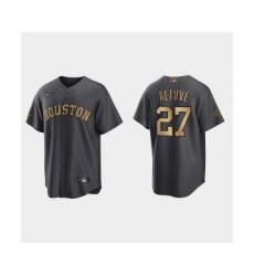 Men's Houston Astros #27 Jose Altuve Charcoal 2022 All-Star Cool Base Stitched Baseball Jersey