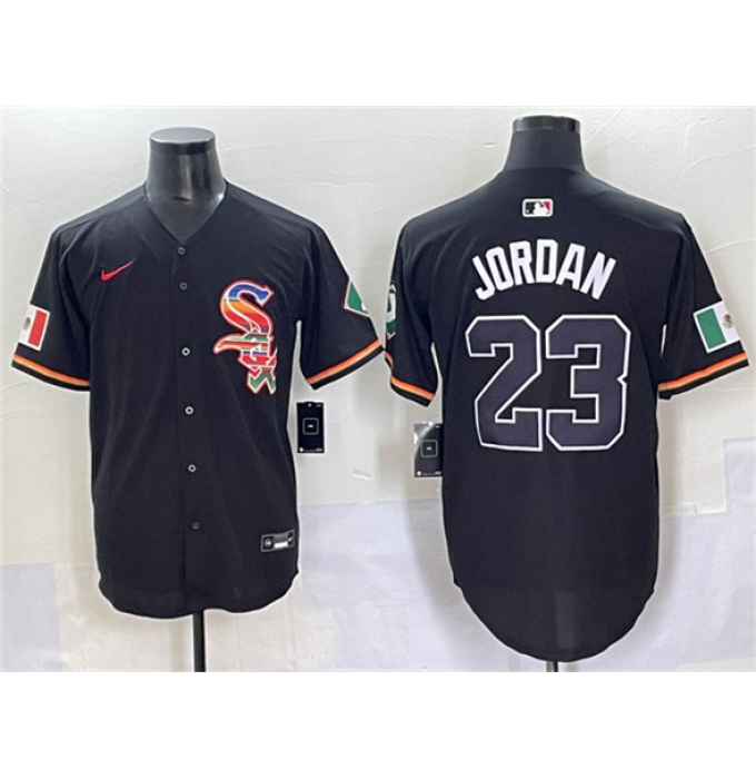 Men's Chicago White Sox #23 Michael Jordan Black Mexico Limited Stitched Baseball Jersey