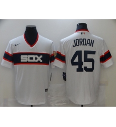 Men's Nike Chicago White Sox #45 Michael Jordan White Alternate Flex Base Authentic Collection Jersey