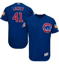 Men's Majestic Chicago Cubs #41 John Lackey Royal Blue Alternate Flex Base Authentic Collection MLB Jersey