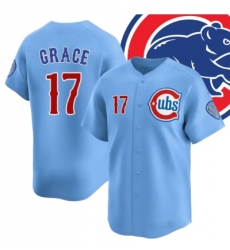 Men's Chicago Cubs #17 Mark Grace Blue 2024-25 2nd Alternate Limited Stitched Baseball Jersey