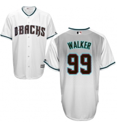 Men's Majestic Arizona Diamondbacks #99 Taijuan Walker Replica White/Capri Cool Base MLB Jersey