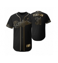 Men's 2019 Golden Edition Los Angeles Dodgers Black #31 Joc Pederson Flex Base Jersey