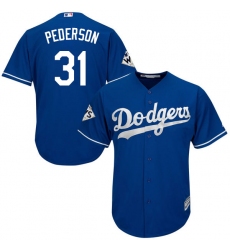 Youth Majestic Los Angeles Dodgers #31 Joc Pederson Replica Royal Blue Alternate 2017 World Series Bound Cool Base MLB Jersey