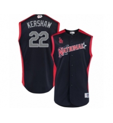 Youth Los Angeles Dodgers #22 Clayton Kershaw Authentic Navy Blue National League 2019 Baseball All-Star Jersey