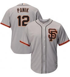 Youth Majestic San Francisco Giants #12 Joe Panik Replica Grey Road 2 Cool Base MLB Jersey