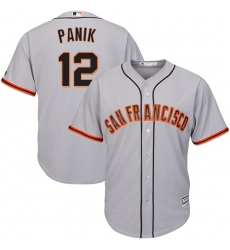 Youth Majestic San Francisco Giants #12 Joe Panik Replica Grey Road Cool Base MLB Jersey