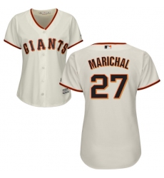 Women's Majestic San Francisco Giants #27 Juan Marichal Replica Cream Home Cool Base MLB Jersey