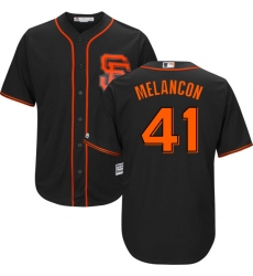 Youth Majestic San Francisco Giants #41 Mark Melancon Replica Black Alternate Cool Base MLB Jersey